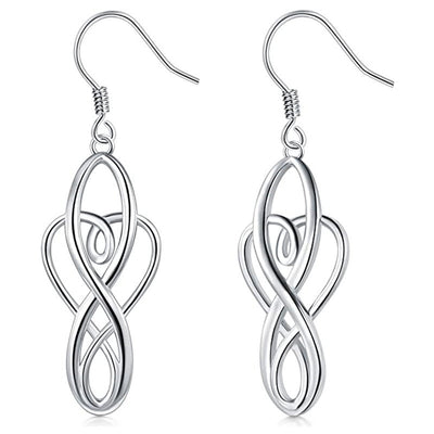 Product view 1 showing interwoven open loops forming long drops