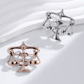 Gold Tone Flower Two Designs Metal Brooch Pin for Jackets and Lapels view 4