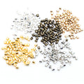 Tiny Rectangular Crimp Beads in Multiple Metal Finishes view 1