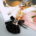 Pearl Bead Mini Dress Keychains in Polka Dot Pink Black Cream and Assorted Styles view 8