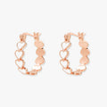 Rose Gold White Enamel Heart Band Ring Heart Hoops Mix view 5