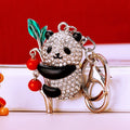 Panda and Bamboo Keychains With Gold or Silver Tone Finish view 4