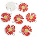 Enamel-Look Gold Silver Sunflower Alloy Charms in 14 Styles view 7