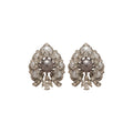 Silver Crystal Pearl Teardrop Stud Earrings Decorative Jewelry Design view 5
