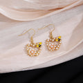Petite Bee Flower Pearl Look Clip Stud and Hook Earrings view 9