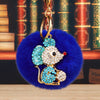Royal-Blue-Pom Ball-Mouse