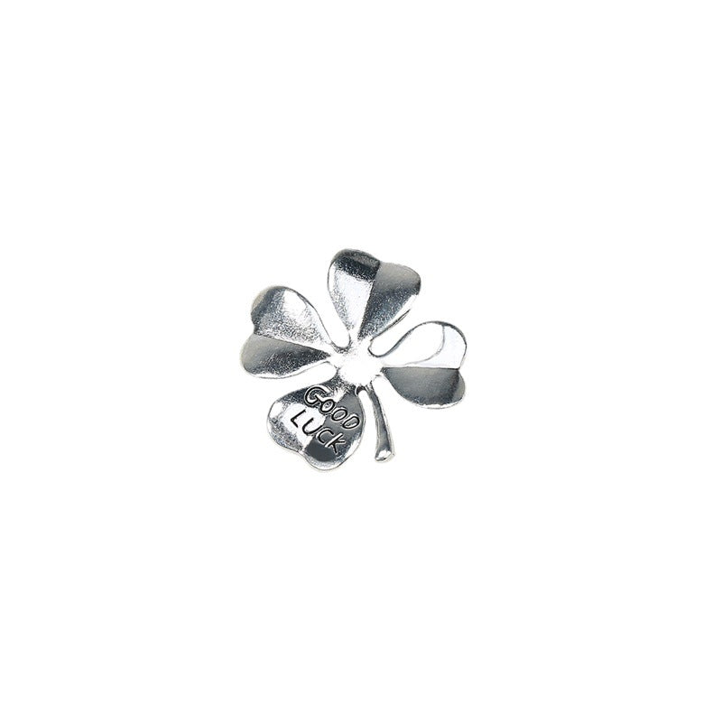 27mm Four-Leaf Clover GOOD LUCK Alloy Charm Pendant