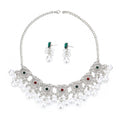 Pearl Look Choker Necklace and Earring Sets in Four Colors view 5