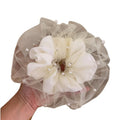 Oversized Tulle Mesh Pearl Scrunchies Five Color Styles view 5