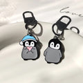 Enamel Penguin Keychain Charms Black Lobster Clasp 2 Styles view 1