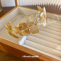 Textured Metal Butterfly Headband In Silver Tone Or Gold Tone view 4