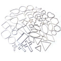 Open Geometric Frame Charms in Gold and Silver Tones view 2