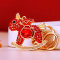Jeweled Pack Horse Keychains With Color and Wrist Strap Options view 7