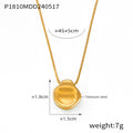 Gold Irregular Organic Disc Pendant Necklace Box Chain view 6