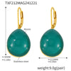 Green Resin Earrings