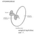Stainless Steel Zircon Open Rings Heart Star Rectangle Designs view 8