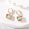 Gold Tone Crystal Butterfly Huggie Earrings in Five Colors view 3