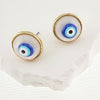 White Stud Earrings