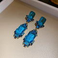 Geometric Faceted Gem Necklace and Drop Earring Pieces view 10