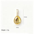 Gold Tone Chain Necklaces With Twelve Teardrop Birthstone Pendants view 12