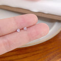 Thirteen Color and Size Mini Round Faceted Stud Earrings view 7