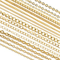 Gold Tone Metal Jewelry Chains in Twenty Four Link Styles view 5