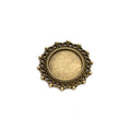 24mm Lace Edge Alloy Bezel Setting Pendant Tray for 14mm Cabochons