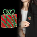 Red Green Flower Enamel Metal Brooch Pin for Jackets and Lapels view 4