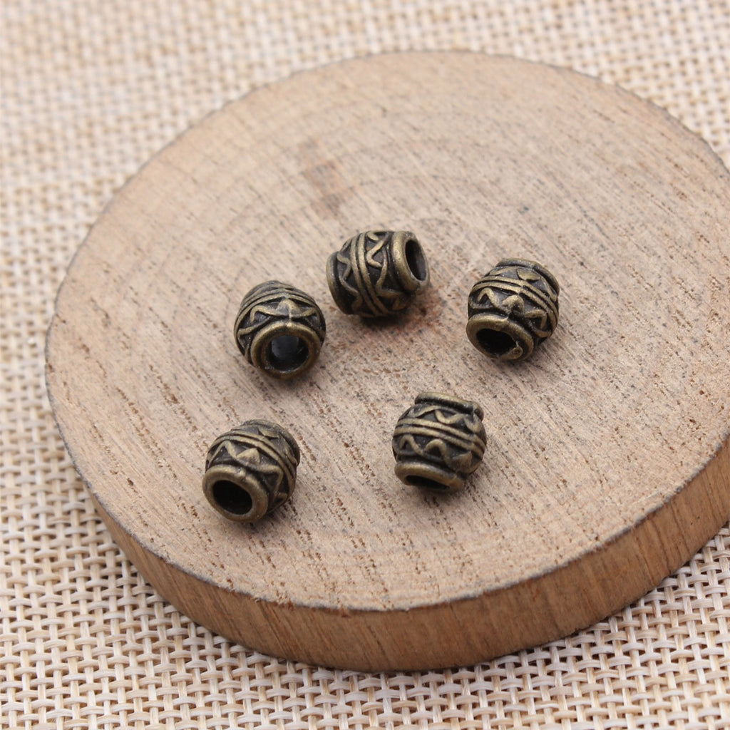 7.7x7.7x7.7mm 1.1g Multicolor Zinc Alloy Cube Large Hole Spacer Beads for Bracelet Necklace DIY Making