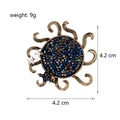 Sunflower Crystal Metal Brooch Pin 4.2 cm for Jackets and Lapels view 2
