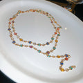 Multicolor Crystal Y Necklace in Polished Mixed Media Design view 7