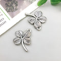 Antique Silver Four-Leaf Clover Metal Charms with 12 Listed Options view 12