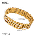 Gold Leaf Cutout Bangle Bracelets Mixed Hinge Styles view 9