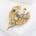 Gold Tone Winged Cat Brooch with Black or White Enamel Body view 4