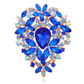 Silver Tone Heart Crystal Nine Designs Metal Brooch Pin view 8