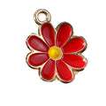 Enamel Alloy Daisy Flower Charm Pendant Seven Colors view 5