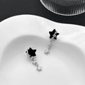 Red Velvet Star Silver Multi Star Tassel Drop Earrings view 4