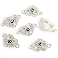 Crystal Hamsa Evil Eye Charms in Six Colors and Two Metal Tones view 10