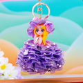 Gold Mesh Ballgown Doll Keychains in Five Dress Colors view 1