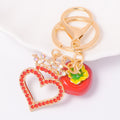 Persimmon Crown Heart Keychain Braided Cord Color Options view 6