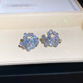 Crystal Flower Clip-On Earrings in Silver and Gold view 6
