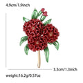 Hydrangea Flower Brooch In 4 Styles With Polished Metal And Decorative Details view 9