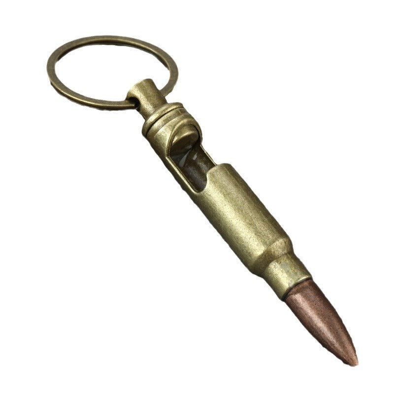 Bullet Head Bottle Opener Zinc Alloy Keychain Gift Pendant