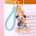 Jeweled Bicycle Bear Keychains in Blue Red Black and Assorted Colors view 4