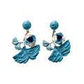 Woven Floral Leaf Drop Earrings in Three Colors Fashion Jewelry view 5