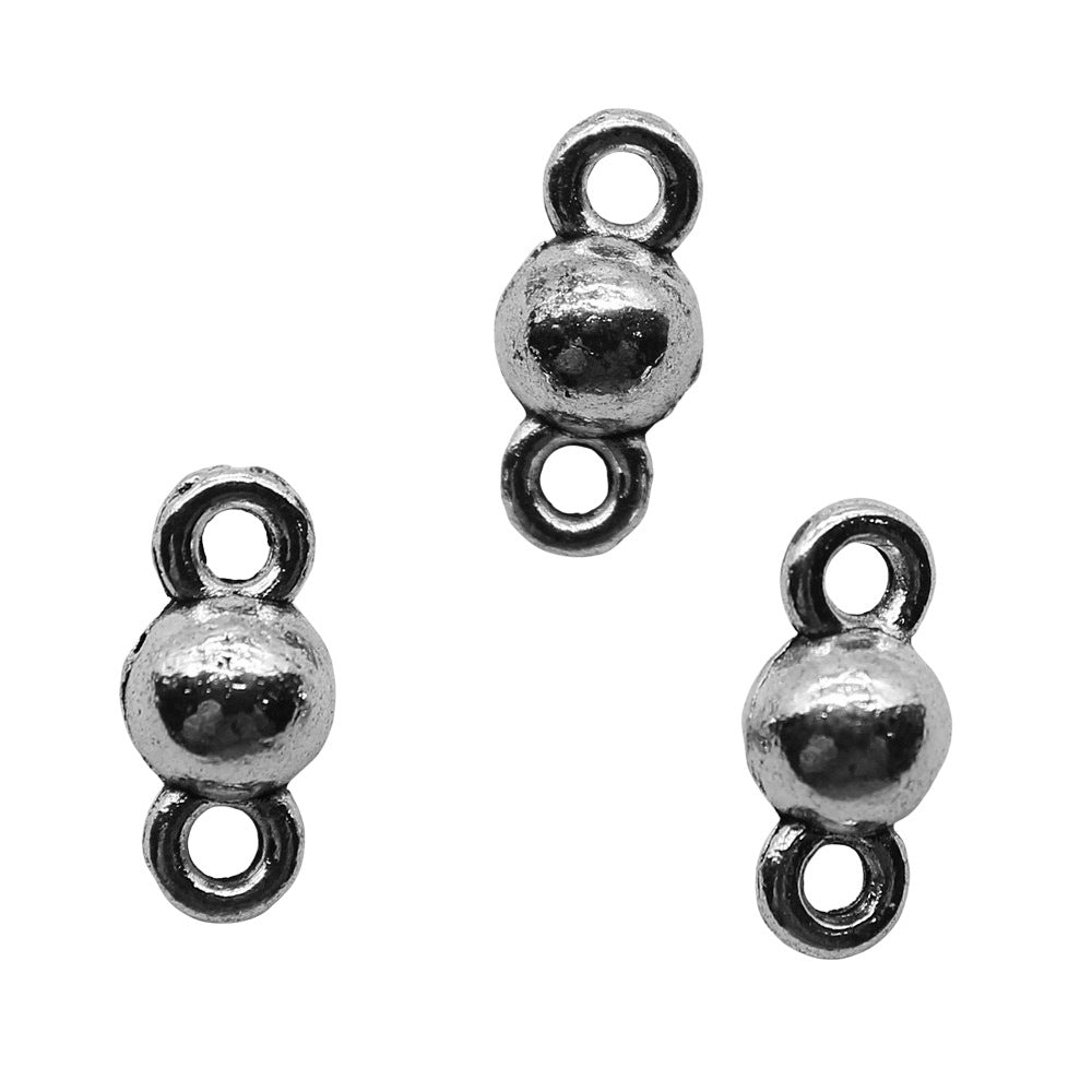 5x11mm 0.5g Multicolor Zinc Alloy Round Ball Bead Connector Beads for DIY Necklace Bracelet Jewelry Making