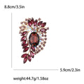 Asymmetric Crystal Leaf Brooch in Nine Colors for Jackets Scarves and Lapels view 7