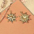 Radiant Sun Metal Charm in 4 Finishes for Jewelry Crafts view 6
