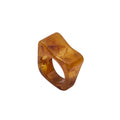 Purple Translucent Irregular Wide Statement Band Ring view 5