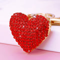 Double Sided Crystal Heart Keychains in Four Colors and Random Option view 3